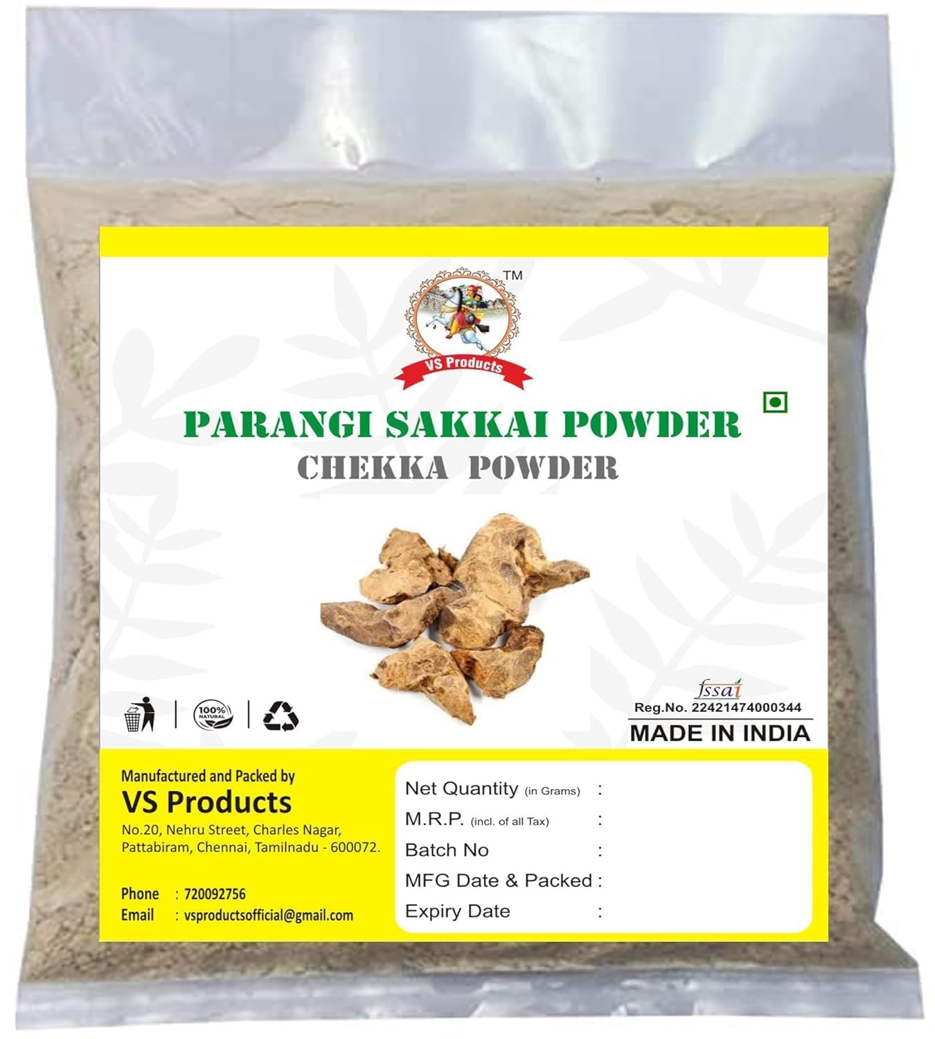 VS Products Parangi Sakkai Powder,450g,Chaina root,Chobchini, Madusnuhi, Flying chuck, Chekka powder,(pack of 4 x 100g, pack of 1 x 50g)-image-34