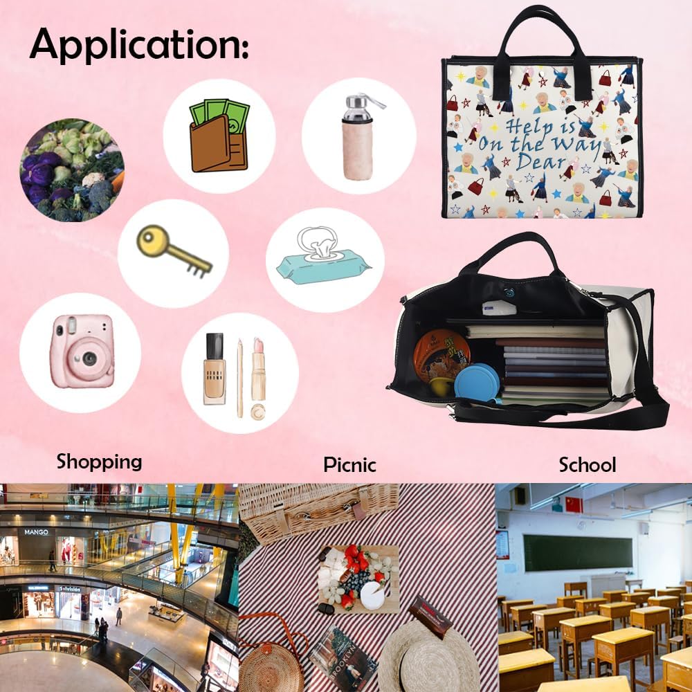 MNIGIU Mrs. Doubtfire Gift - Cosmetic Bag & Fans - Help Is On The Way
