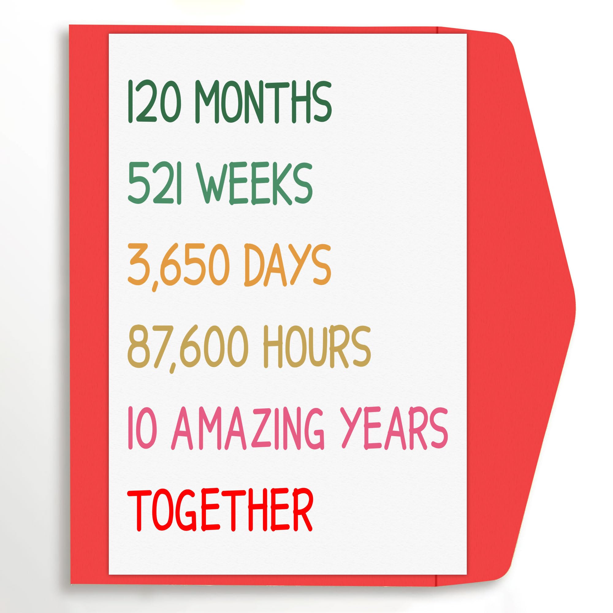 Popmazing Karte Zum 10. Hochzeitstag – 12,7 X 17,8 Cm | Lustige Jubiläumskarte Mit Umschlag
