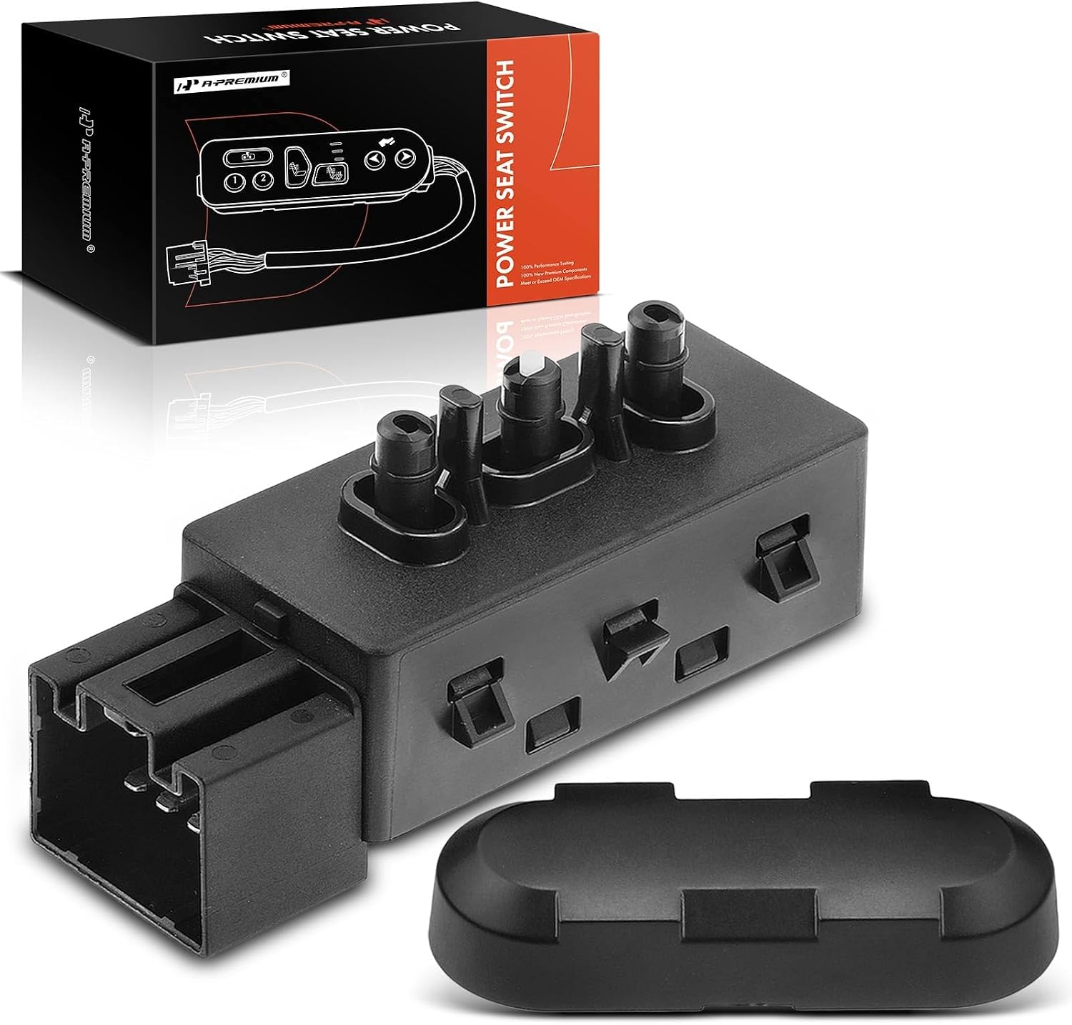 A-Premium 6 Ways Power Seat Switch Compatible with Ford Lincoln & Mercury Vehicles - F-150 Escape Explorer Super Duty Freestyle Mustang Taurus Milan Sable & More - # SW7258, 9L3Z14A701A, 5F9T14B709AA