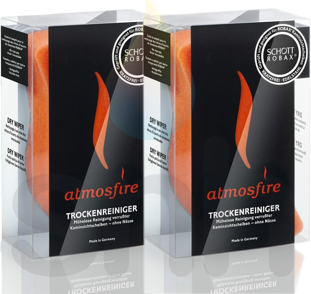 X2 Atmosfire Dry Wipe Stove Glass Cleaner Pads for Stove Glass Cleaning