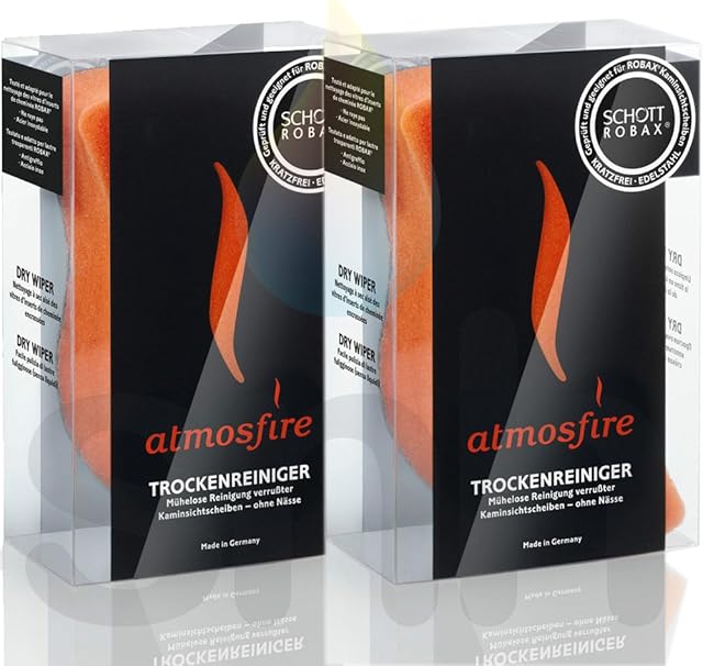 X2 Atmosfire Dry Wipe Stove Glass Cleaner Pads for Stove Glass Cleaning