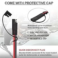 Vista 5 de iGreely Cable de Extensión SAE 10AWG SAE a SAE Arnés de Cables de Desconexión Rápida Conector SAE para Panel Solar Cargador de Batería Motocicleta