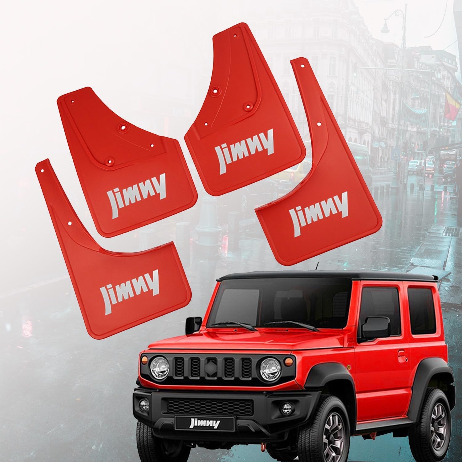4 guardabarros para Suzuki Jimny 2019-2023 delanteros y traseros de fijación atornillada sin taladro