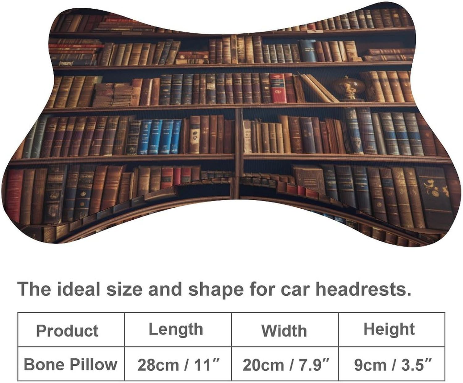 Book Room Library 2 Pack Car Neck Pillow Car Headrest Soft Car Pillow for Most Cars