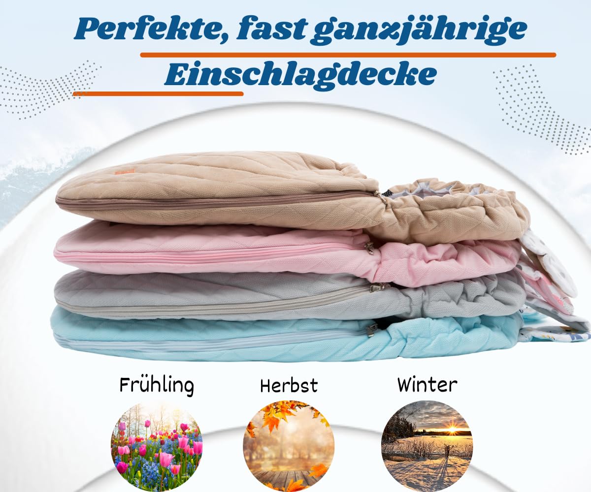 Mikos Coprigambe per ovetto, in tessuto di velluto con tessuto di cotone per seggiolino auto, coperta per passeggini, ad esempio Maxi Cosi (grigio)