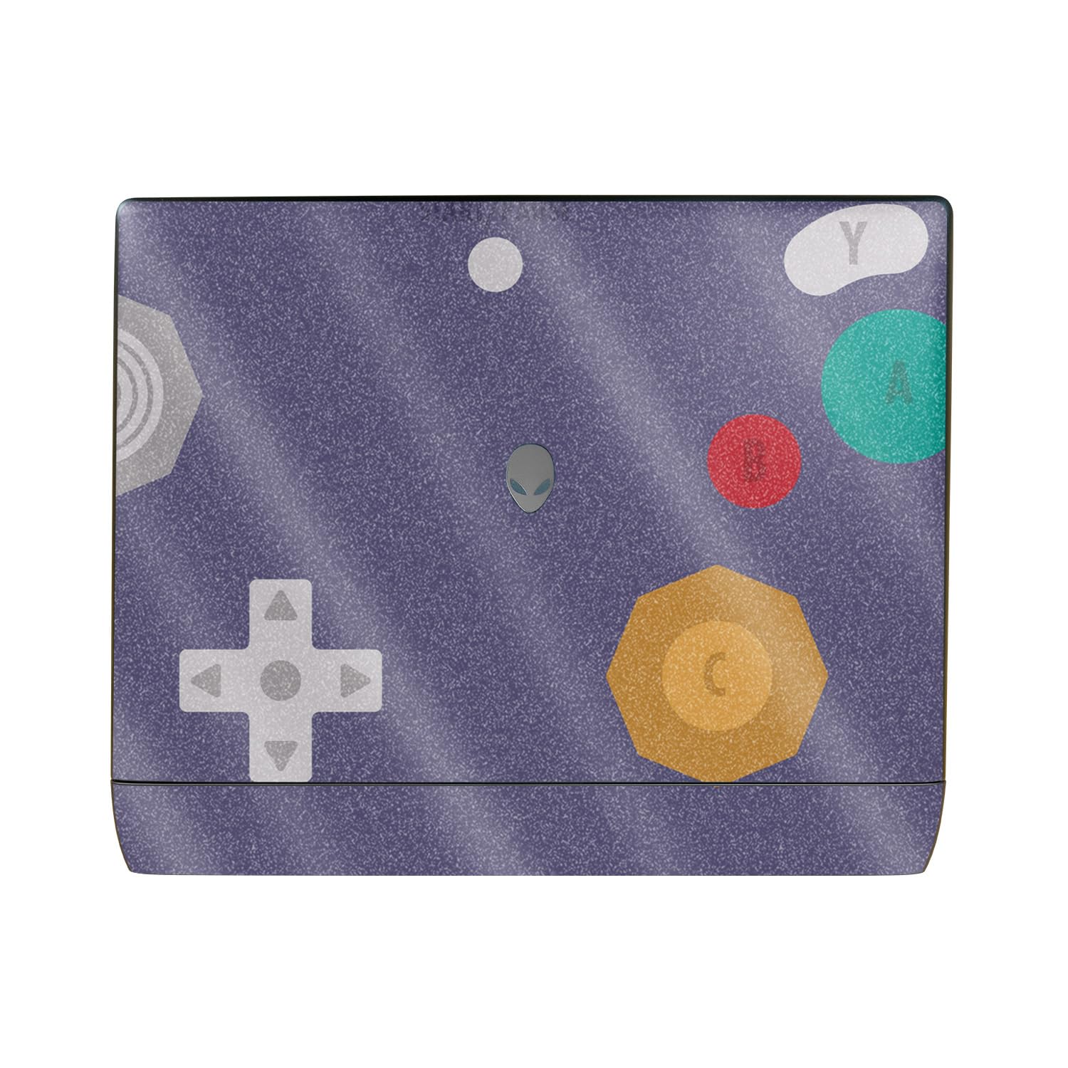 Glossy Glitter Laptop Skin Compatible with Alienware 16 Area-51 (2025) - Retro Gamer 4 - Premium 3M Vinyl Protective Wrap Decal Cover - Easy to Apply | Crafted in The USA by MightySkins