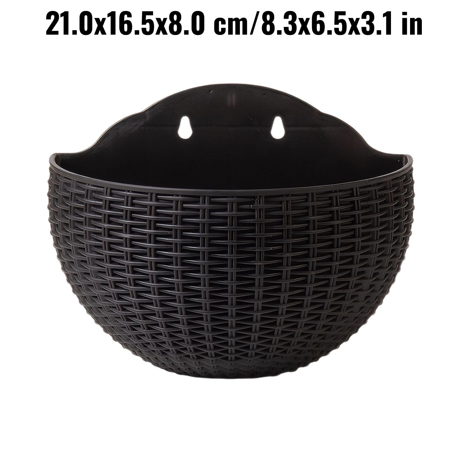 Maceta colgante de pared para interiores, maceta semidiseño sin taladro para balcón y jardín, material PP para una fácil instalación, perfecta para jardinería interior