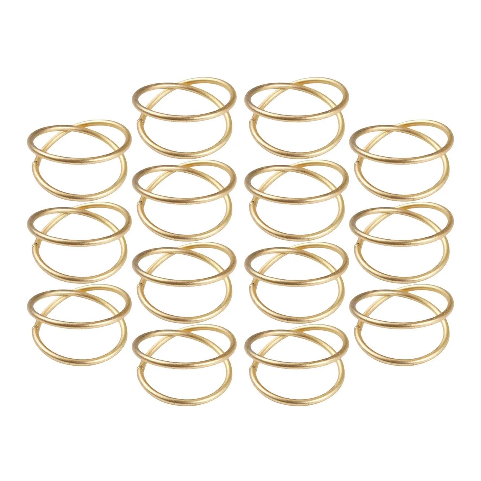 Napkin Rings 14pc Gold Metal Spiral Napkin Rings