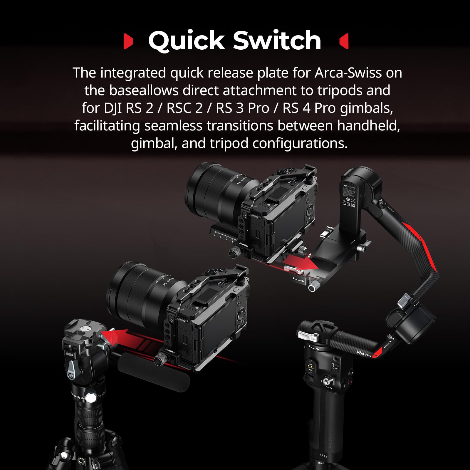 SMALLRIG Kit de Cage HawkLock pour Nikon ZR, Plaque de Batterie à Monture V, Poignée Supérieure, Serre-câble HDMI, Système de Fixation Rapide Intégré pour Arca - 6113
