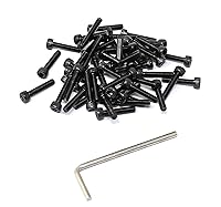 Vista 8 de iexcell Juego de 50 tornillos M4 x 20/25/30/35/40 de acero de aleación de grado 12.9, acabado de óxido negro