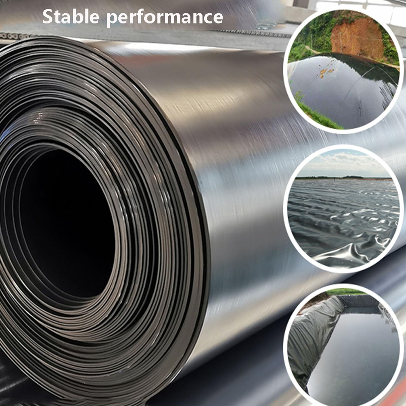 Telo per Laghetto, Laghetto da Giardino, Rivestimento per Laghetto in Gomma HDPE Laghetto Artificiale, per Pesci Liner Gardens Pools Membrane(Size:3x7m)