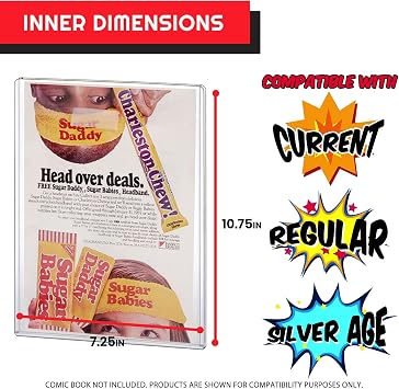 EVORETRO Comic Book Storage Bundle Hard Comic Toploader Case + 100 Silver Age Comic Bags and Backing Boards