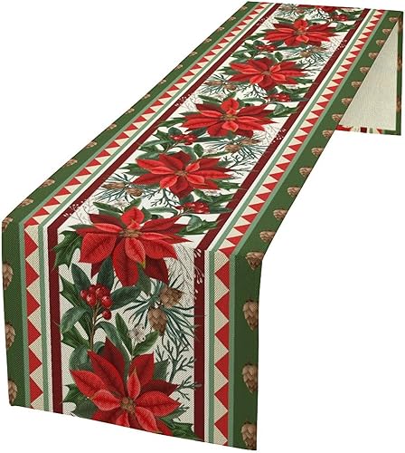 Miniatura 47 de Camino de Mesa Floral Retro de los Años 70, Bohemio Flores Abstractas Amarillas y Naranjas Groovy Camino de Mesa para Granja de Campo Cocina Comedor