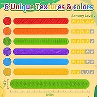 Vista 4 de Paquete de 6 juguetes sensoriales para ansiedad, elásticos para niños y adultos, con textura y alivio para el autismo, juguetes para necesidades