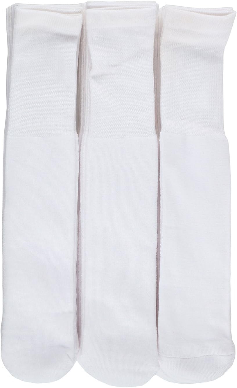 Blank White Sublimation Socks- Printable, Subready in 9-12 Large Size For Teen and Adult in 6 Pair Pack, Create and Print Your Own Personalized Logo In Vibrant Colors