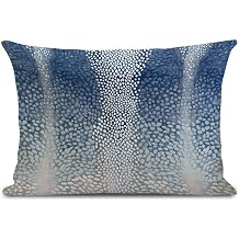 Navy Blue and White Antelope Print Aqua Animal Skin Pattern Pillow Covers 20x30in Farmhouse Velvet Cushion Covers Outdoor for Couch Chair Home Decor for Family Friends