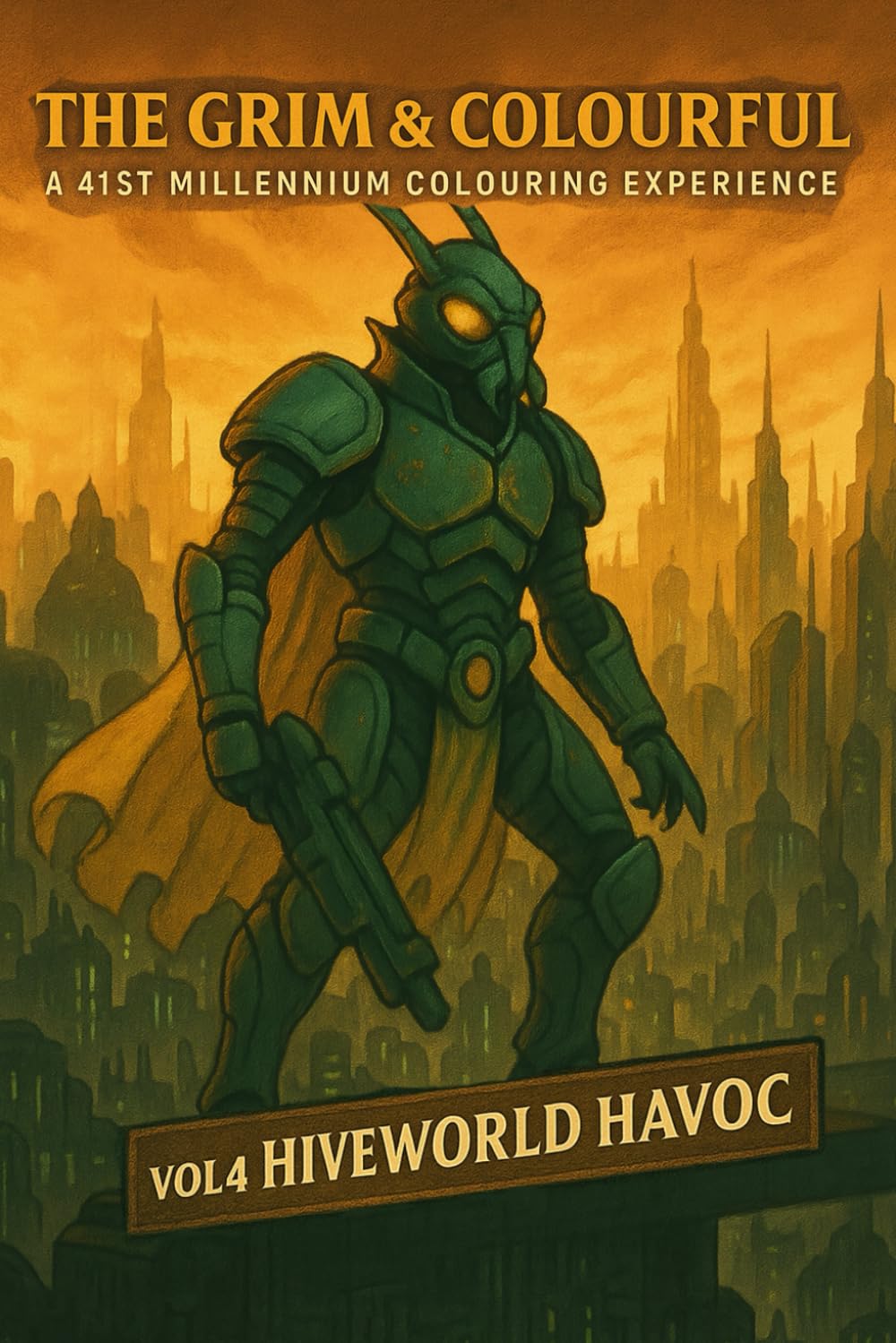 The Grim & Colourful: Volume 4 – Hiveworld Havoc: Grimdark Sci-Fi Colouring Book