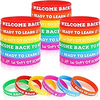 Vista 30 de JUNEBRUSHS 42 piezas de accesorios de concientización sobre el cáncer de mama, pulseras de silicona Esperanza Fe Fuerza Coraje, pulseras accesorios