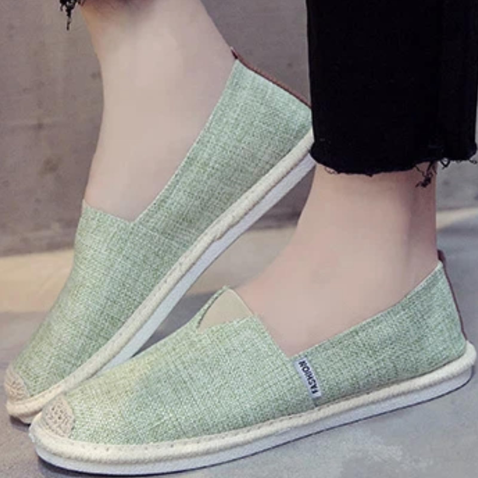 Zapatos Pescador Hombre Verano Lona Bajos SIN Cordones Informales