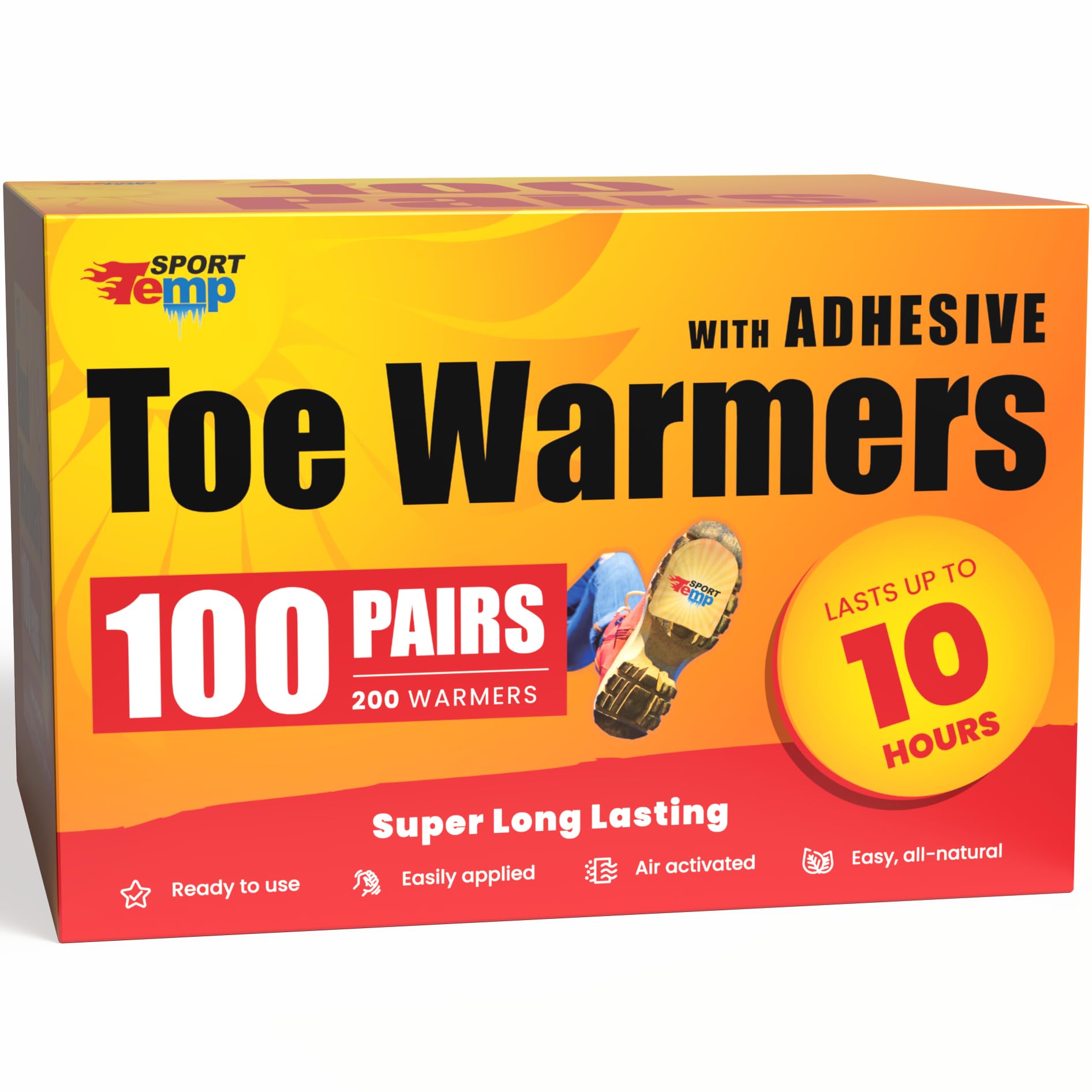 Calentadores de dedos (45 pares) – Hasta 10 horas de calor, fácil de aplicar con adhesivo – Ultra delgado, fácil, totalmente natural – activados por aire, calentadores de dedos calientes sin olor