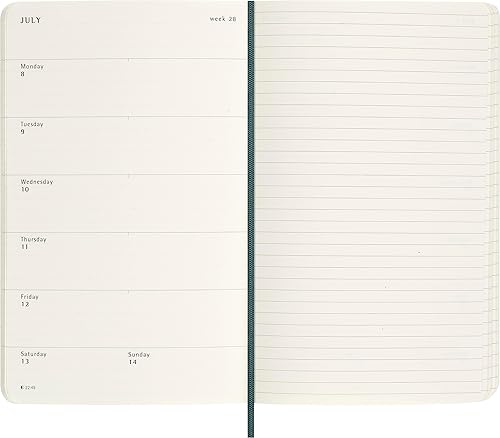 Miniatura 3 de Moleskine 2024 Precious and Ethical Weekly Planner Box, 12M, Large, Boa Green, Soft Cover (5 x 8.25)