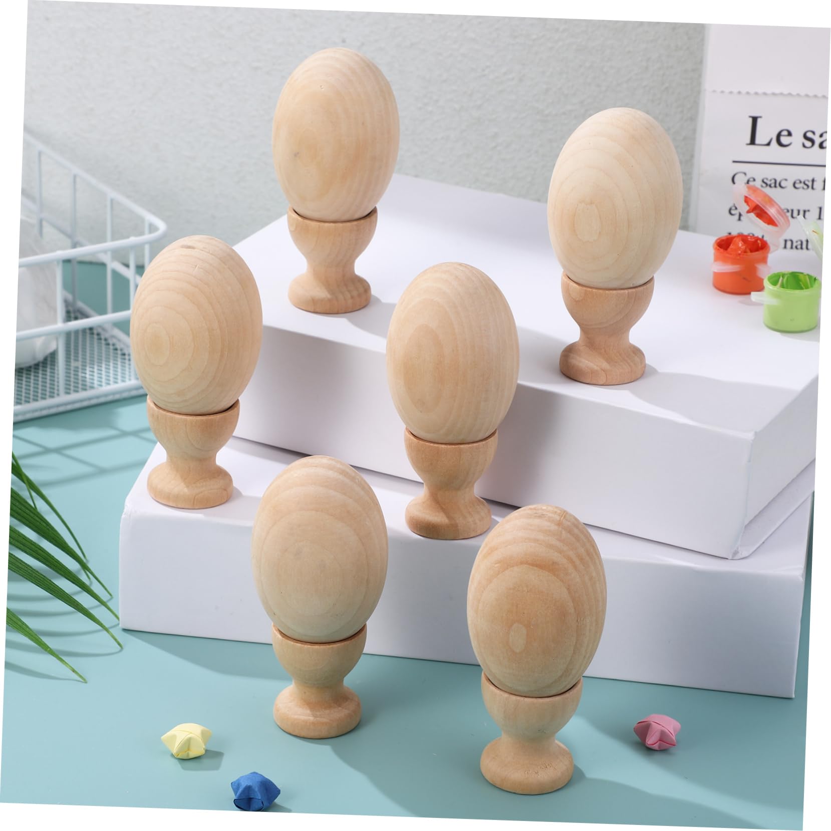 Toyvian 24pezzi Non Trattate Per Decorazione Portauova Per Attività Creative e Decorazioni