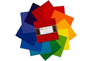 Kona Cotton 5" Charm Squares 42 Pcs Bright Rainbow