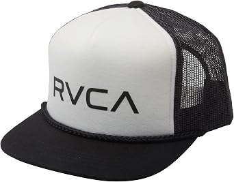 RVCA Mens Trucker Hat, Structured Hat with Stretch Mesh Back, Adjustable Snapback Closure