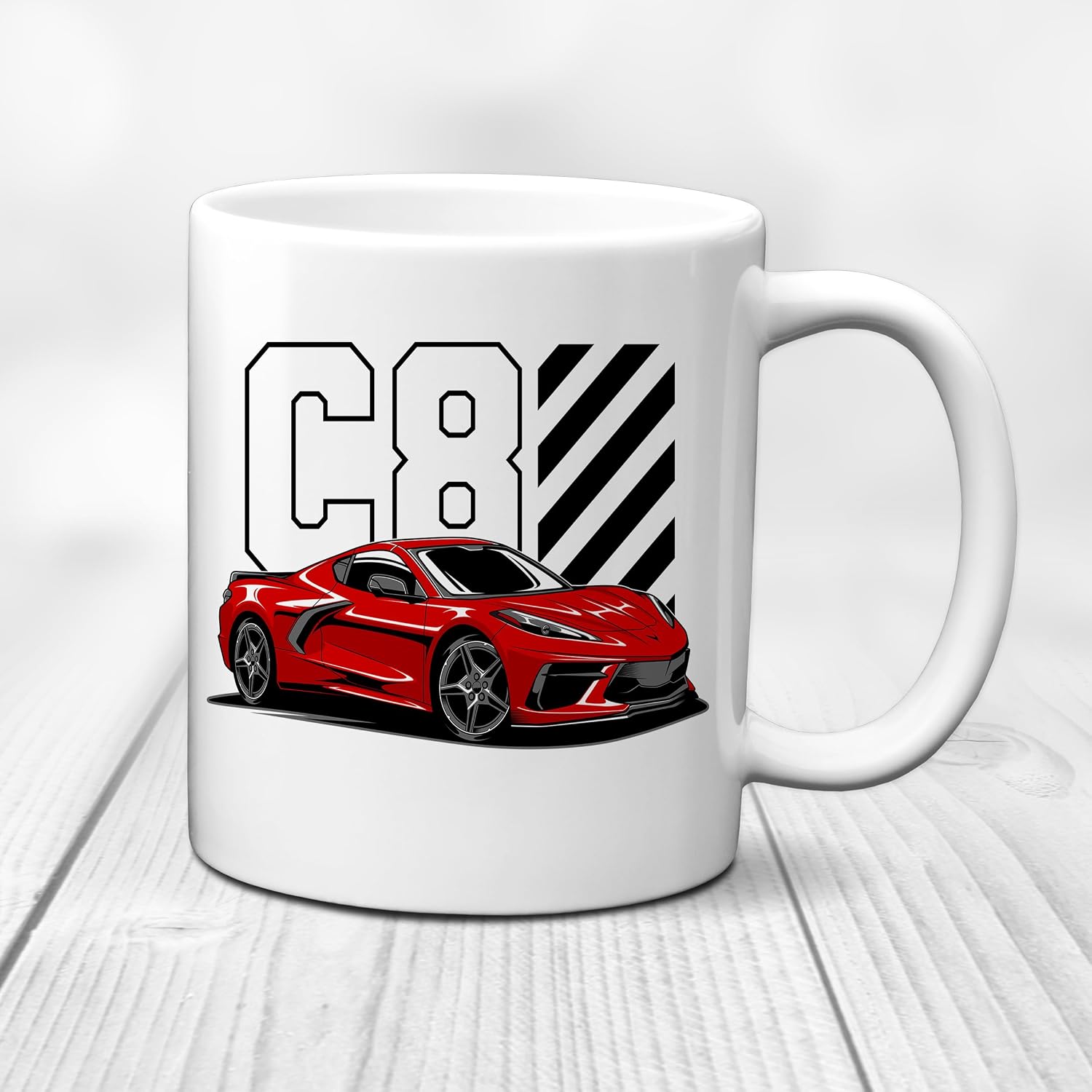 Ink Trendz C8 Vette American Performance Racing 11 oz. Ceramic Coffee Mug Drinkwear (C8 CLASSIC) image 5