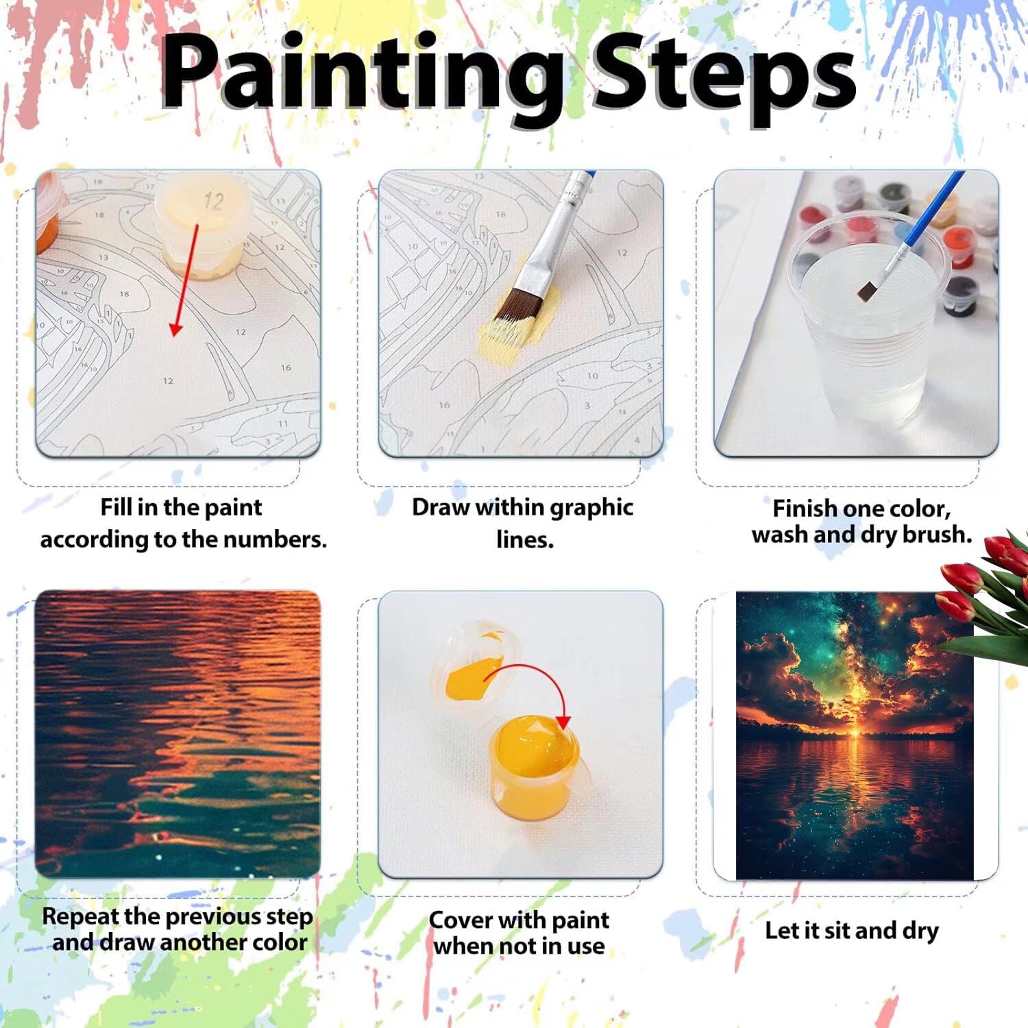 Pintar por Numeros Adultos pintar por numeros niños manualidades niños 10 años, DIY Pintar por Números de Pincel y Pintura acrílica Decoraciones para el Hogar Manualidades, sin Marco 70x90cm C-351