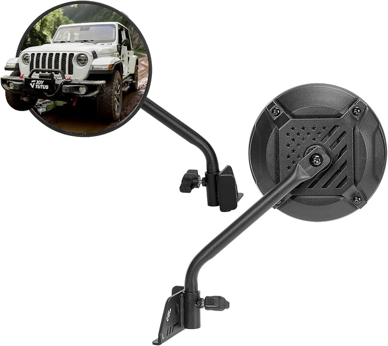 Espelhos retrovisores externos removíveis JOYTUTUS para Wrangler JL 2018–2026 e Gladiator JT 2020–2026 – Par