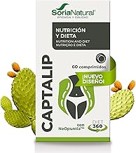 Soria Natural Captalip - NeOpuntia Opuntia Powder - Helps Control Fat Absorption - Natural Food Supplement - Weight Control and Clean Diet - 60 Tablets