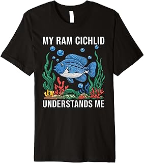 Ram Cichlid Fish Lover Freshwater Aquarium Fish Aquarist Premium T-Shirt