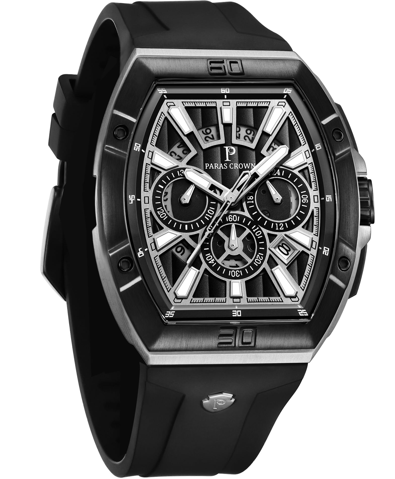 Sponsored Ad - Mens Watches Luxury Tonneau Watch for Men Quartz Japanese Movement Waterproof Luminous Sport Red Dress Watch, Gifts for Men