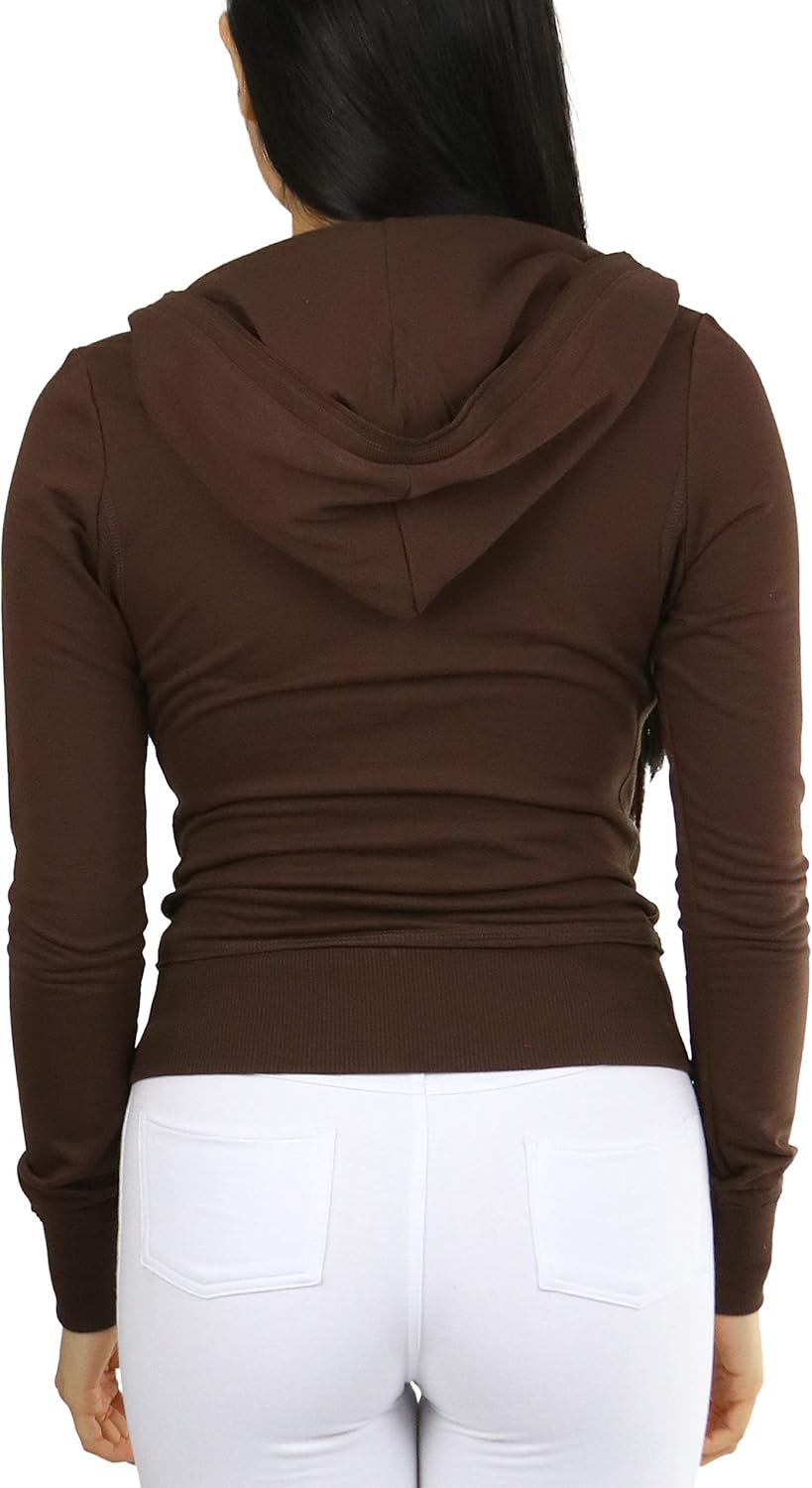 Buy Tobeinstyle Junior S Cotton Raw Edge Zip Hoodie With Kangaroo Front Pouch Pocket Online In Taiwan B084btwmht