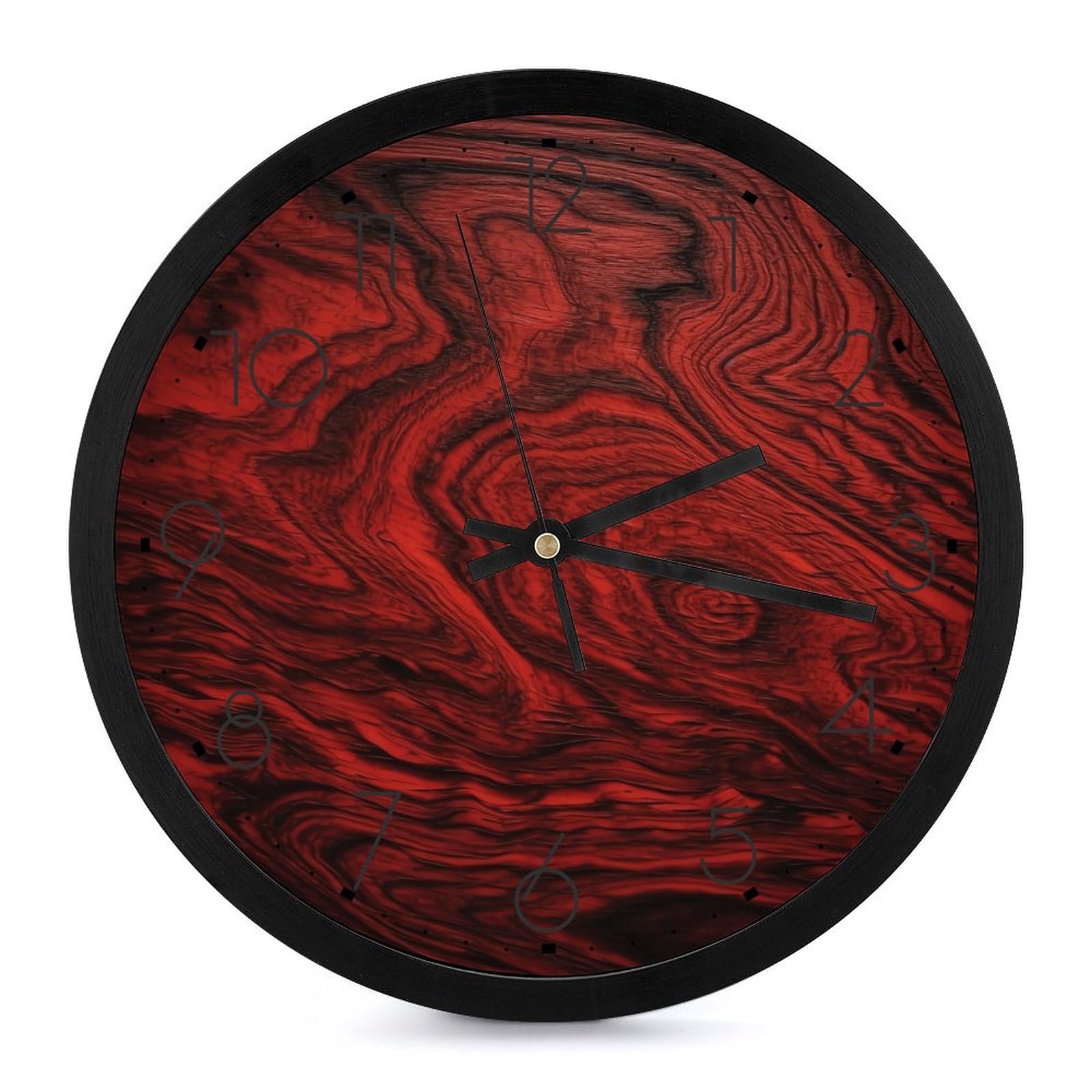 Horloge murale ronde au design moderne avec mouvement analogique fluide