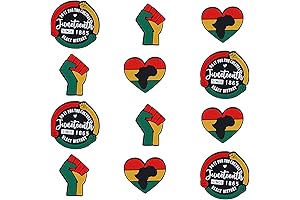 12 Pcs Juneteenth Juneteenth Beads African American History Month Silicone Beads Bulk