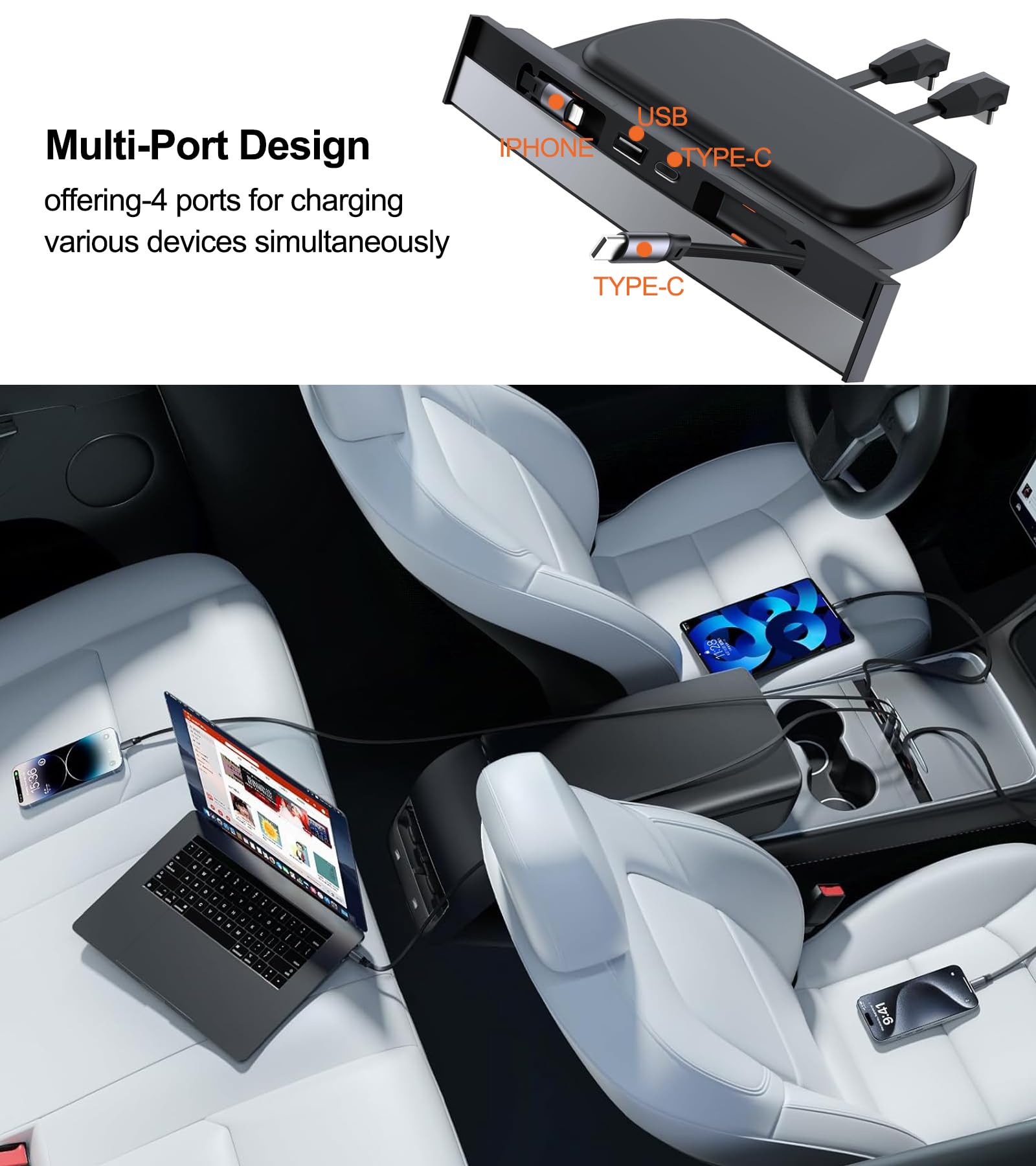 Tesla USB Hub Cewpuno For 2021 2022 2023 Tesla Model 3 Model | Meses ...