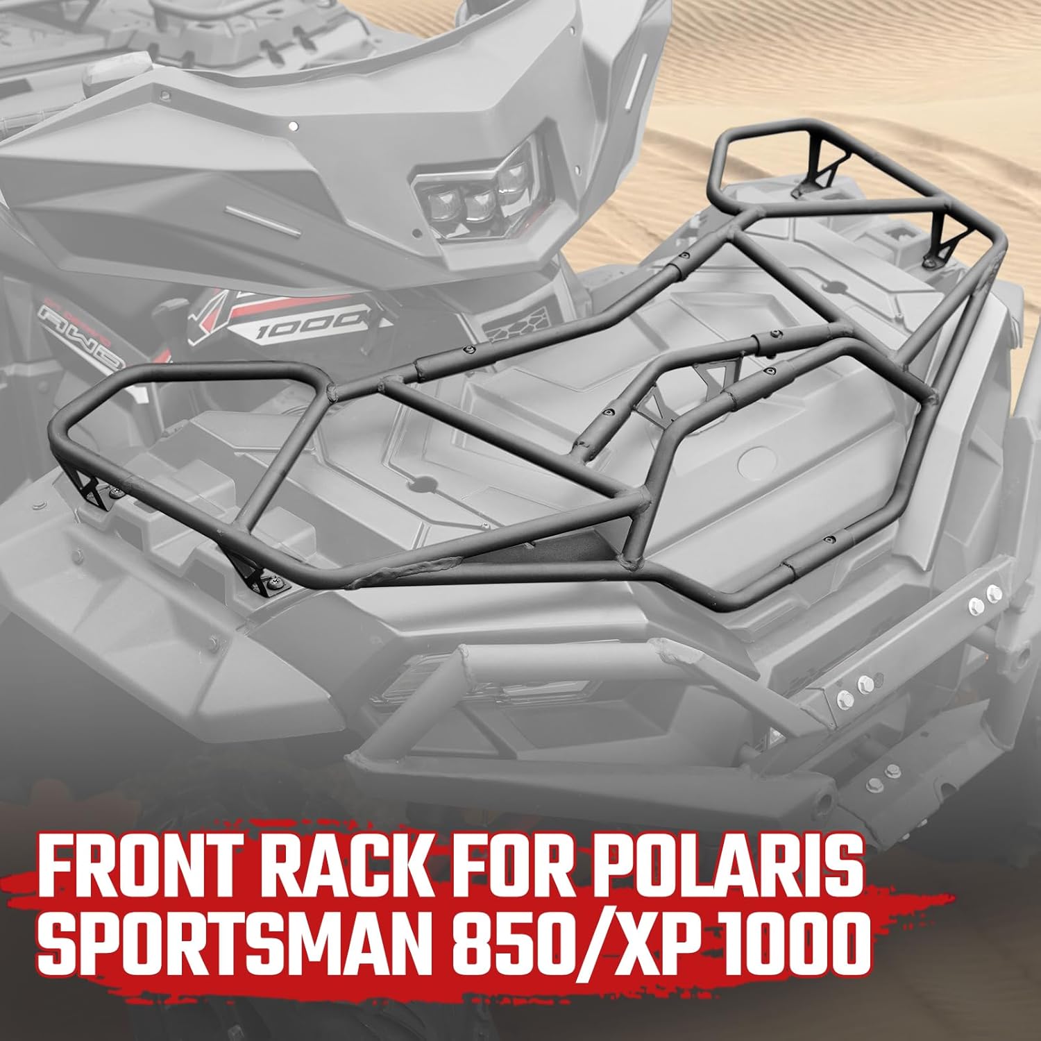 A & UTV PRO Front Rack for Polaris Sportsman 850/850 SP/XP 1000 / XP 1000 S 2017-2024, Heavy Duty Steel ATV Luggage Cargo Rack Extender Accessories, Replace OEM # 2883257