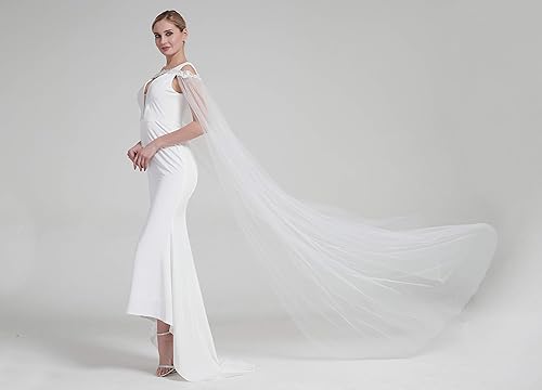 Miniatura 2 de Hombro Cabo Velo de Tul Velo de Novia Capa Apliques Iglesia Velo de Novia S115