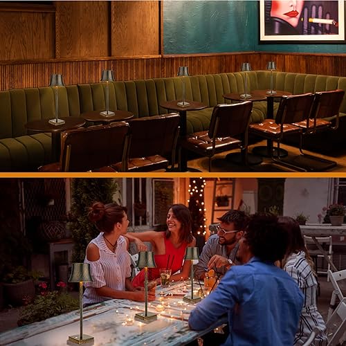 Miniatura 4 de Lámpara de escritorio LED inalámbrica puerto de carga USB recargable alimentado por pilas 3 niveles de brillo regulable para exteriores hotel