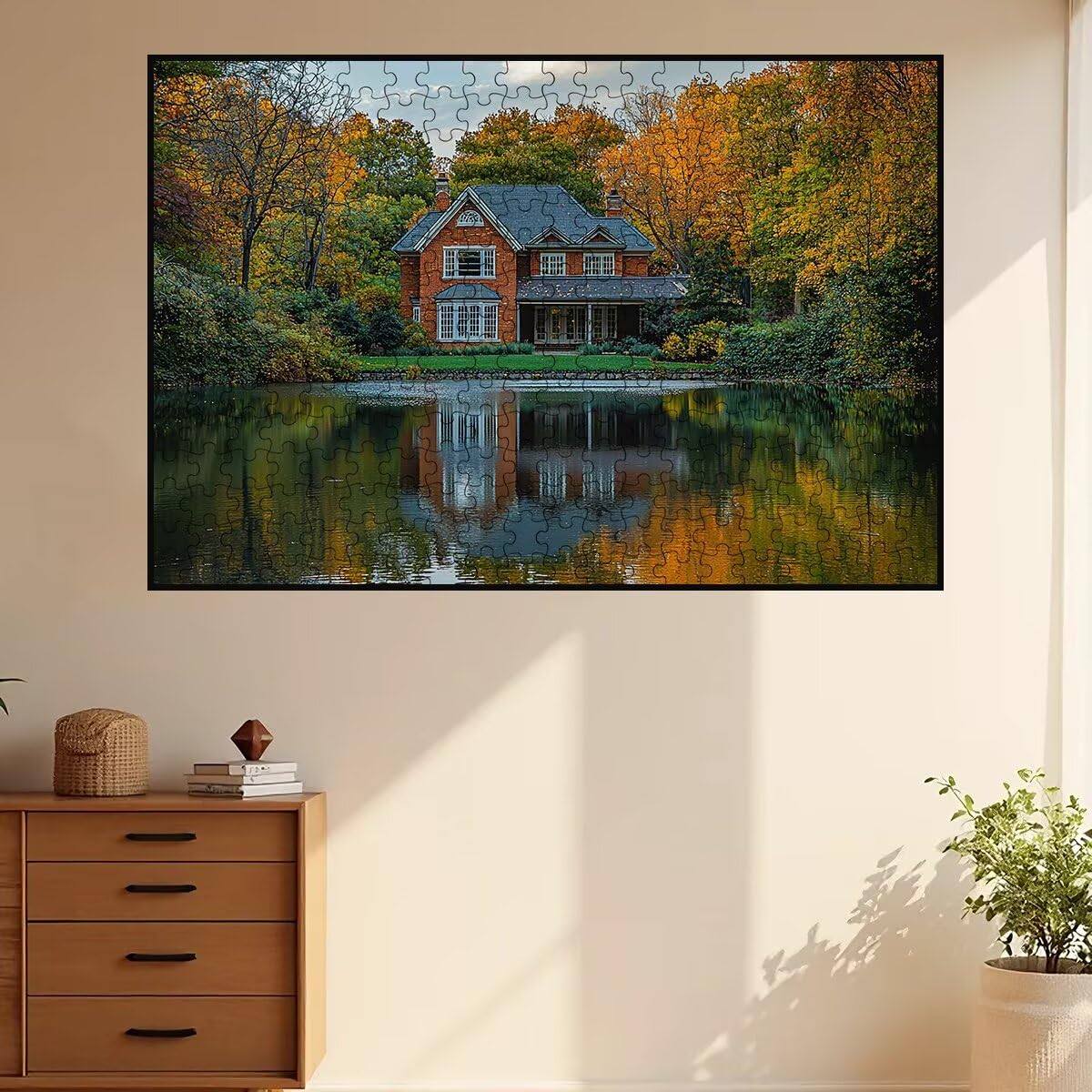 Puzzle 1000 elementów, las, 1000 elementów, puzzle z ekskluzywnym pudełkiem do pakowania, Impossible Klasyczne puzzle dla dorosłych, drewniane puzzle, kolorowa dekoracja, salon, prezenty dla mężczyzn