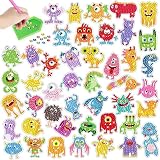MEGZIHXN Cute Diamond Art Stickers Kits for Kids,Monsters University Monsters Inc Mike Sullivan Diamond Craft Arts Set - Best Gifts for Children Or Adult Beginners