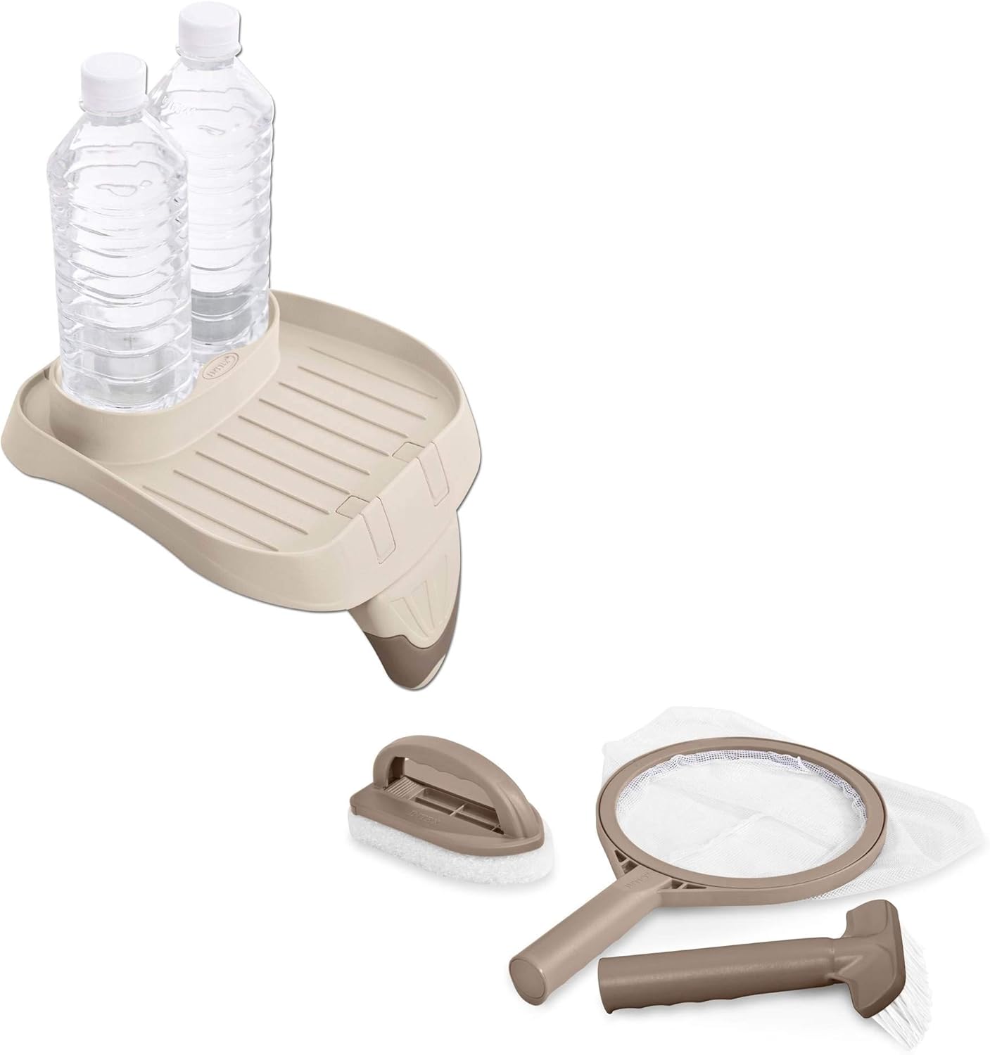 Intex PureSpa Hot Tub Attachable Snack Cup Holder & Maintenance Accessory Kit