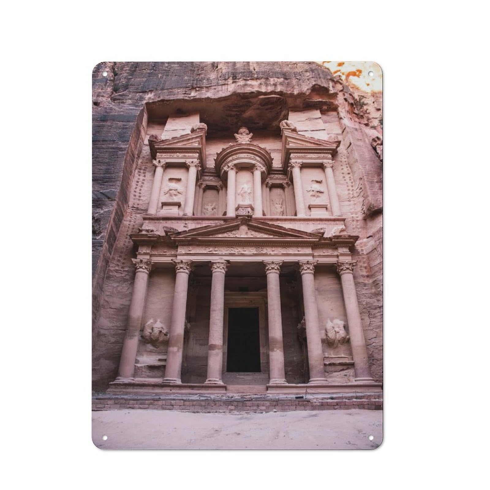 Junmoney Petra Jordania Vintage Tin Sign 40X30cm With For Guest Room Or Hallway, For Themed Room Decoration, For Vintage Wall Decor Fans