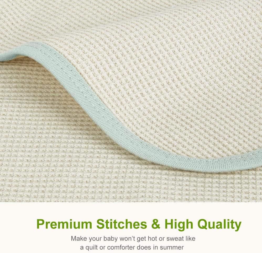 Miniatura 3 de HOMRITAR Manta de bebé para niños y niñas, 100% algodón, suave, ligera, con bonito diseño de koala para todas las estaciones, manta infantil de 30 x