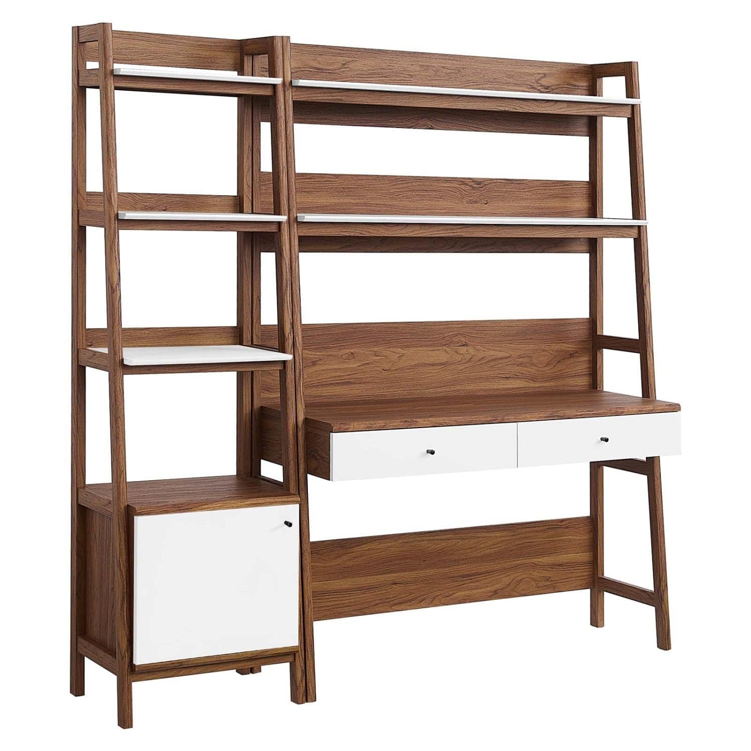 Amazon.com: Modway 2-Piece Home Office Desk and Bookshelf Display
