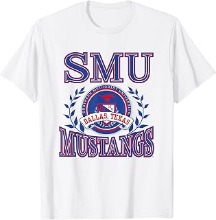 SMU Mustangs Laurels Logo Officially Licensed T-Shirt