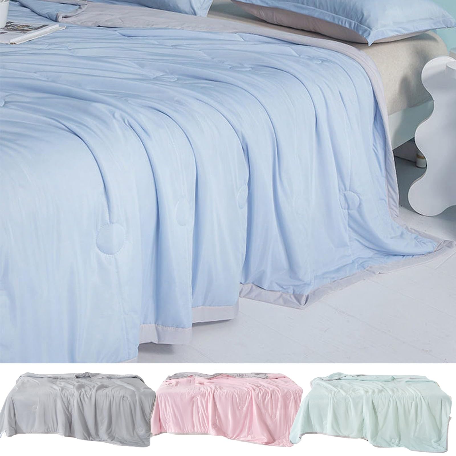 Cooling Blanket for Night Sweats - Ice Blankets Hot Sleepers, Stay Cool Double Ice Blanket, Breathable Multi-size Blankets for Bed Summer Bedding, Instant Bed, Adults & Kids (Light Green, 70*100cm)